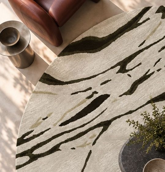 Detail van vloerkleed Marmer